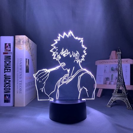 3D nattlampa 3D led-lampa Bakugo Katsuki 3D-lampa Anime My H
