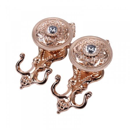 Verhotangot 2 kpl Kuvio Vintage Verhotangot Verhojen Tangot Seinäkiinnikkeet Verhojen Tangot Koukku (Kulta)