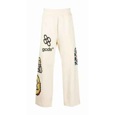 Gcds, Straight Trousers Beige, Heren, Maat:L
