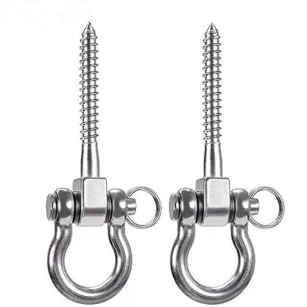 2 kpl keinukoukkua, raskas ruostumattomasta teräksestä valmistettu ripustuskoukku, Scr