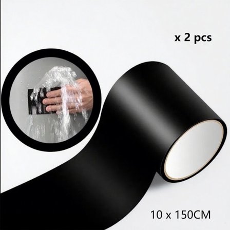 Super Stærk Vandtæt Tape, Undervands Tape, DIY & Reparationstape, Vandafvisende, Gummi, Til Poolreparation, Pooltelt, Lækager, Badeværelse, 10 x 150 