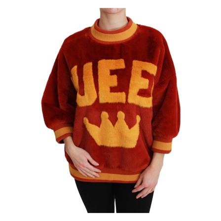 Dolce & Gabbana, Queen Crown Pullover Rood, Dames, Maat:M