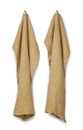 Compliments Como Towel 2-pak Mustard 40 x 60 cm, Tøj & Bolig, Boligtekstiler, Håndklæder