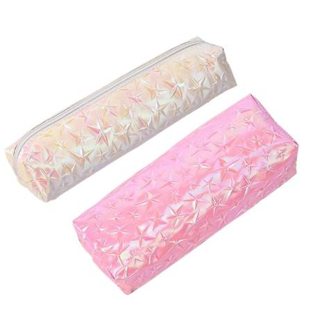 Kynäpussi Kotelo Kosmetiikkipussi Kynä Paperipussi Kotelo, vetoketju, 20,5*4,5*4,5 cm Valkoinen* Vaaleanpunainen 20,5*4,5*4,5cm