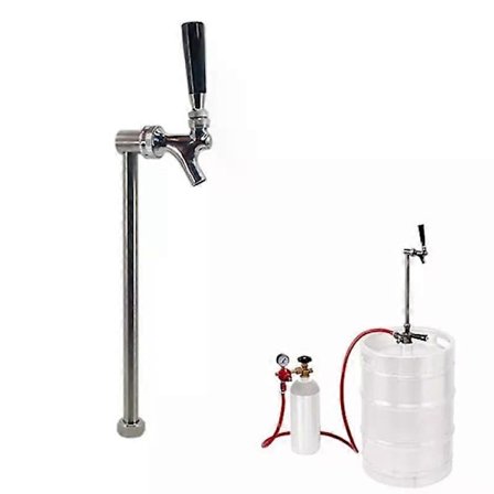 Party Keg Dispenser Opretstående Picnic Pumpe Stang 12/175 tommer Rustfrit Stål 304 Standard US Hane Ez-Tap Keg Party Dispenseringssæt