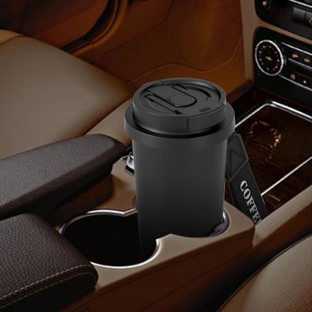 Kahvikuppi, matkamuki, eristetty ja tiivis kansi, uudelleenkäytettävä matkakupin kahville, ruostumattomasta teräksestä valmistettu termoskuppi 