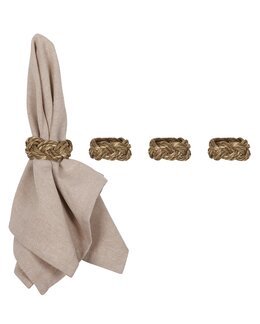 Servettringar Truls 4-pack Brun - Fondaco