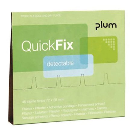 Plum QuickFix Detectable Long Plåster refill, 30 st, Första hjälpen