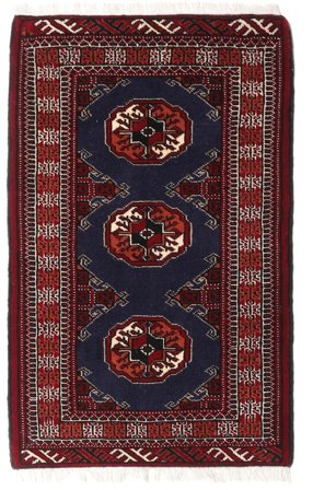 Turkaman Teppich Orientalischer Dunkelrosa/Dunkelrot (Wolle, Persien/Iran)