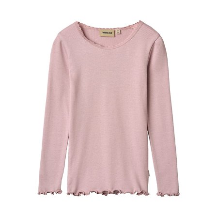 WHEAT Rib T-Shirt Long Sleeve Reese Lavender Mist Str 152/12 år, Tøj & Bolig, Børnetøj, Børneundertrøjer