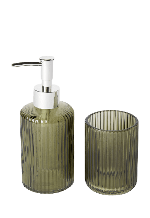 Åhléns Home Badrumsset 2 delar Badrumstillbehör Grön ONESIZE