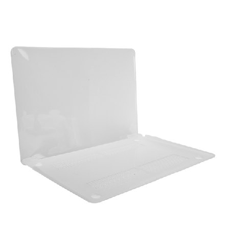 Laptop skyddande skal övre nedre lock silikon damm klistermärke för OS X datortillbehör Vit