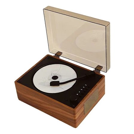 CD-afspiller i retrostil, genopladelig, understøtter CD, Bluetooth, USB og 3,5 mm AUX-interfaces, bærbar CD-afspiller, kompatibel med Bluetooth 5.0.