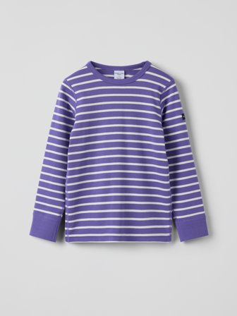 Langarm-T-Shirt, gestreift - 98 - kinderbekleidung - purple - Polarn O. Pyret