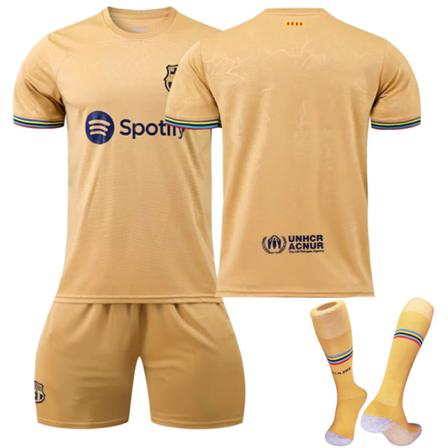2223 Barcelona Borta Fotbollströja Nr Nummer Jersey With Socks 24(140-145cm)
