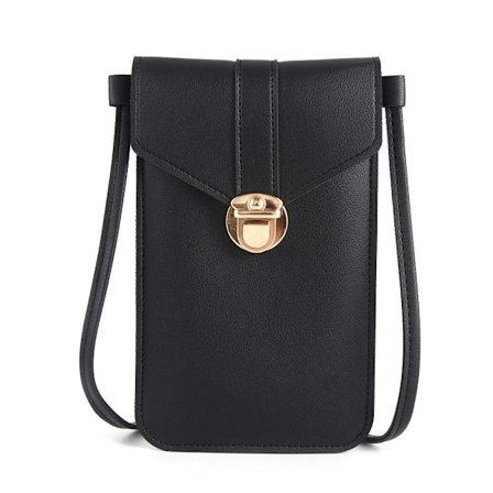 Mobiltelefonveske Touch Screen Retro Spenne SVART