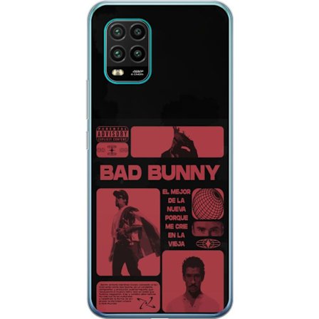 Kompatibelt Mobildeksel til Xiaomi Mi 10 Lite 5G Bad Bunny NFL-inspirert skjoldlogo med amerikansk fotball og stjerner