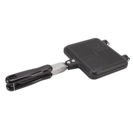 Non-stick dobbeltsidig stekepanne i aluminiumslegering med varmebestandige håndtak for pannekaker og frokostlaging