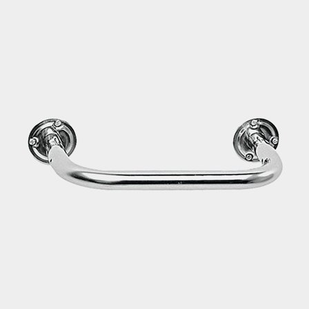 Maniglia / gradino barca, profilo rotondo con estremità perpendicolare, per vite, acciaio inossidabile resistente agli acidi, 250 x Ø22 mm