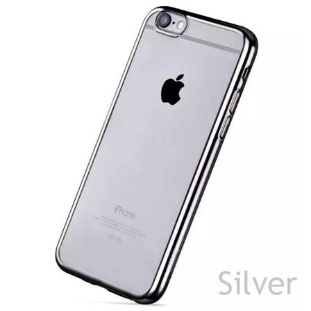 Genomskinligt Skal Med Färgad Gräns Iphone 7 Plus - Silver Silver
