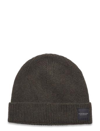 Unisex - Wool-Blend Rib Knit Beanie Brown Scotch & Soda