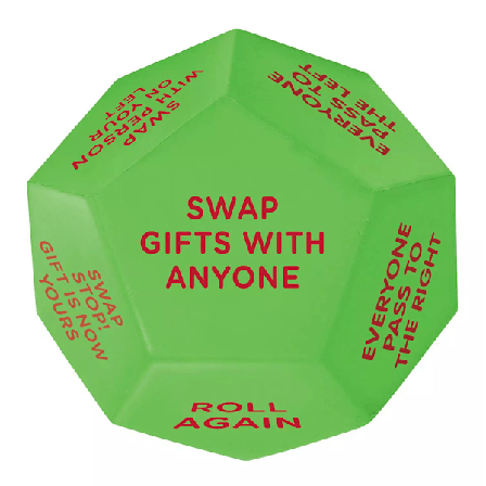 Jultomte-bytes-tärningar, 12 Olika Sidor, Julgruppspel (3 * 3 * 3 tum)