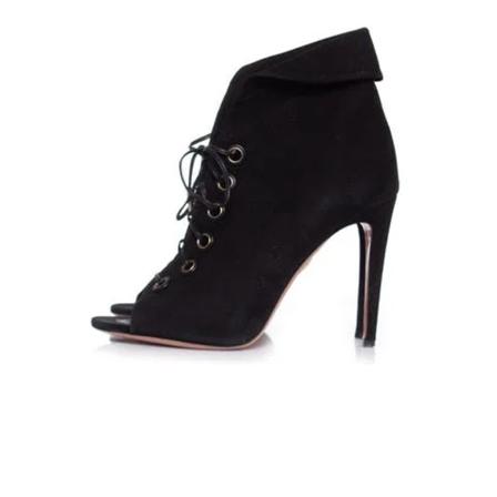 Aquazzura Pre-owned Pre-ownedSuedeLaarzen , Zwart , Dames , Maat: 40 EU Vintage Schoenen