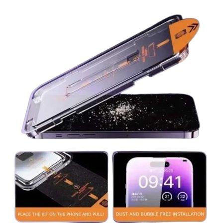 Letmonteret iPhone 12 Skærmbeskytter HD Hærdet Glas—pa