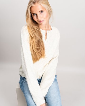 LMTD NLFKLEAVE LS SHORT KNIT CARDIGAN Blanc Pulls Fille - Kids Brand Store