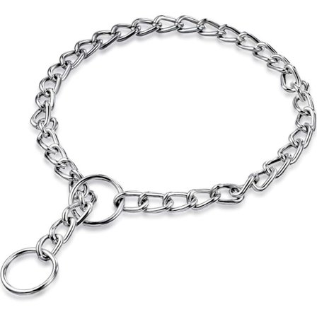 Metal hundehalsbånd Hundekæde halsbånd til hunde i stål Anti-koblings halsbånd til hunde til træning af dyr til kæledyr 3 mm x 55 cm