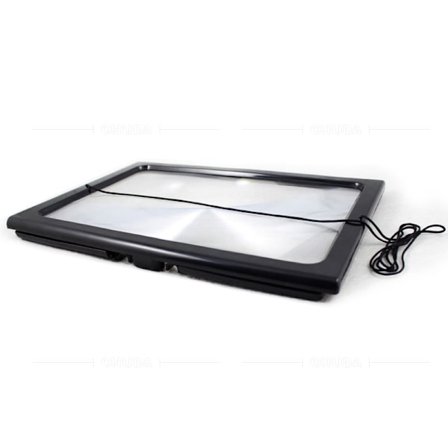 Rektangulært forstørrelsesglas til svagtseende 3x