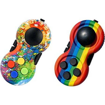 (Graffiti + Regnbåge) 8 Funktion Fidget Toy Cube Controller Stress