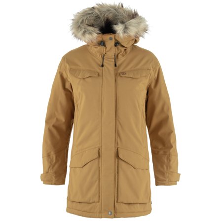 Fjällräven Dam's Nuuk Parka in Buckwheat Brown | Size: XL, Hydratic/Supreme Microloft