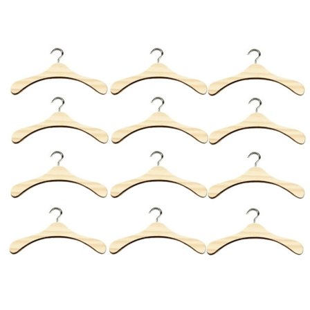 12 stk. Bøjler til dukkertøj