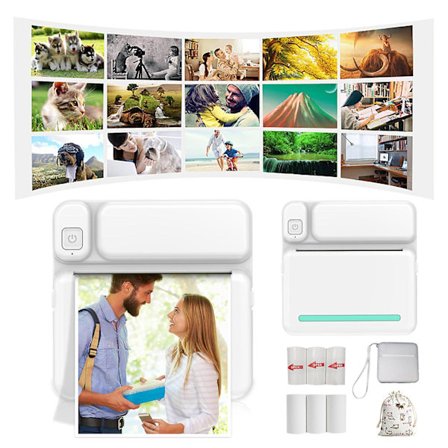 Termisk Bärbar Bluetooth-skrivare 57mm Mini Trådlös POS Termisk Bildfoto Skrivare för Android IOS Mobiltelefon FLYE1984 Blu