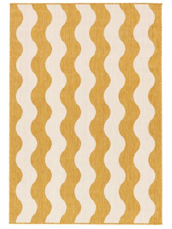 Mare Tappeto Per Interni/Esterni Lavable 140X200 Piccolo Giallo