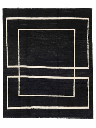 243X296 Tapis Squared Moderne Noir/Jaune (Laine, Afghanistan) Carpetvista