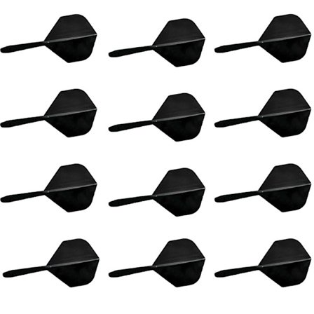 Sorte dartskafter i plast - 6-pak 12