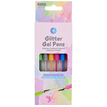 Sense Glitter Gelpennor 6-pack