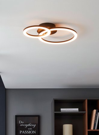 Parrapos-z taklampe 2-lys roterbar - sort