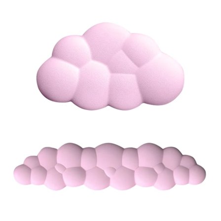 Moln Tangentbord Musmatta och Handledsstöd Set (Rosa)