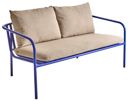Brafab Bendt Soffa 2-sits Indigo Blue/Teddy Beige, Utemöbler