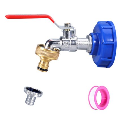 Kran med kranadapter till IBC tank 3/4 tums legeringskran