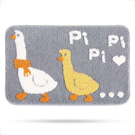 16" x 24" Kylpyhuoneen matto, suloinen ankka kylpymatto, pehmeä suihku matto, pörröinen mikrokuitu hauska kylpyhuoneen matto, imukykyinen paksu turkis