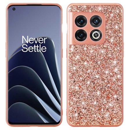 Glitter OnePlus 10 Pro Suojakotelo - Ruusukulta