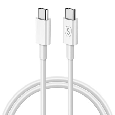 SiGN Fast Charging Cable USB-C to USB-C 60W, 3A, 1m USB-C PD - White