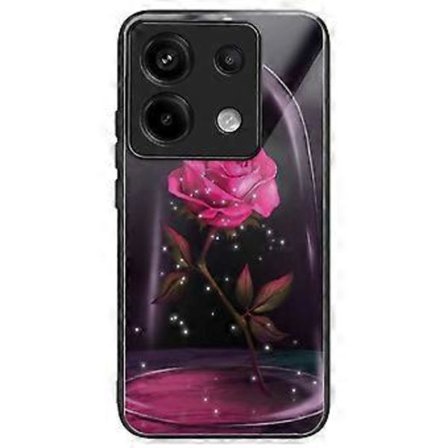Deksler for Xiaomi Redmi Note 13 Pro 5G/Poco X6 5G Herdet Glass+TPU Mønstertrykk Bakside Telefonbeskyttelse Stil F