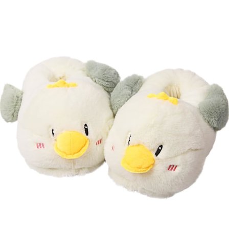 Bubbla Dametøfler til kvinder, fluffy andeslippers til vinteren, søde damesko, skridsikre sko indendørs og udendørs, EU-størrelse 35-42