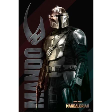 Star Wars: The Mandalorian Mando Poster 61cm X 91cm Svart/silve