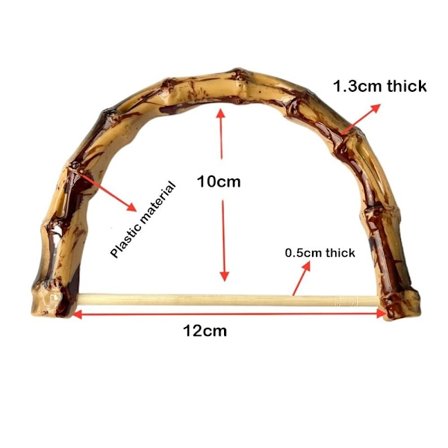 Bambus Taske Håndtag Håndtaske Bånd Håndtag 12CM